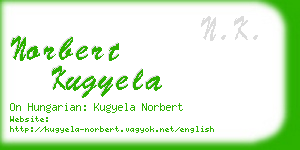 norbert kugyela business card